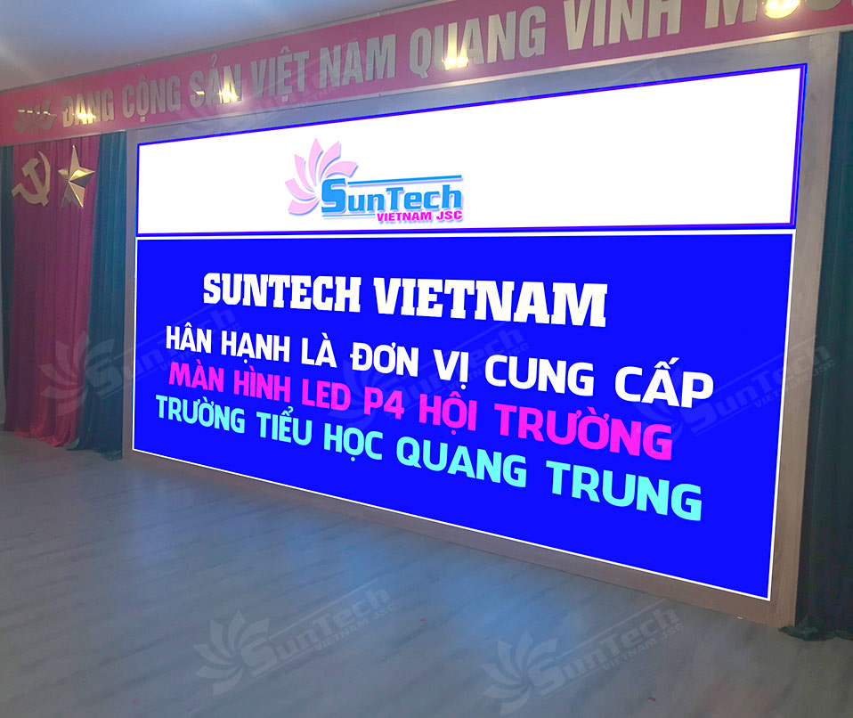 Lắp đặt màn hình LED trường tiểu học Quang Trung – Hà Nội