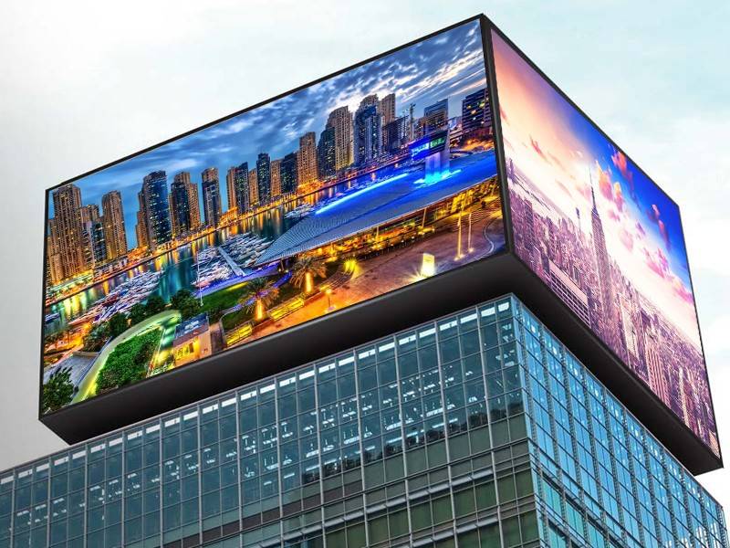 màn hình led là gì - màn hình led trên toà nhà cao tầng